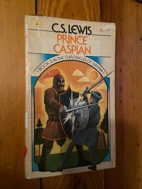 Vintage 80s 1980s CLASSIC C.S. Lewis Prince Caspian book Chronicles of NARNIA pb